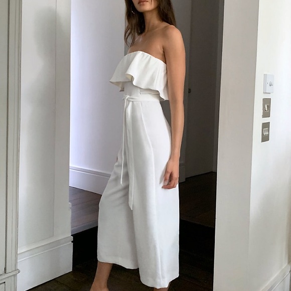 Aritzia White Flutter Jumpsuit - Picture 3 of 6